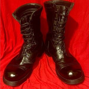 Vintage Corcoran Jump Boots Black SZ11.5D All leather speed lace